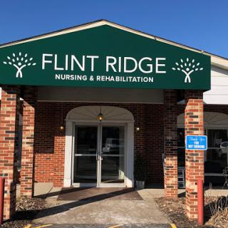 Entrance to Flint Ridge Nursing & Rehabilitation Facility
