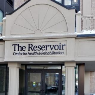 Entrance to The Reservoir Center for Health & Rehabilitation.