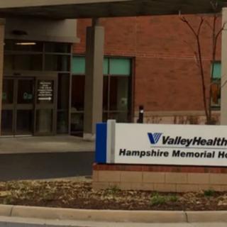 The entrance of Hampshire Memorial Hospital with ValleyHealth signage.