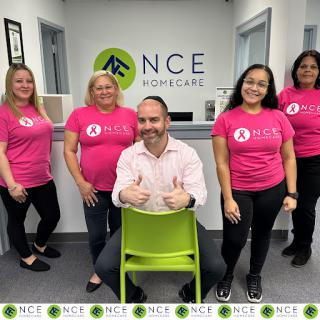 A friendly team at NCE Healthcare showcasing their spirit and collaboration.