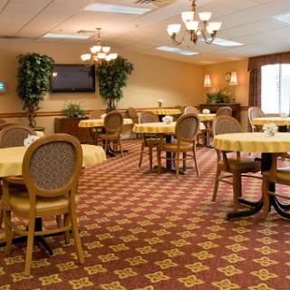 A cozy dining area featuring elegant decor and inviting ambiance.