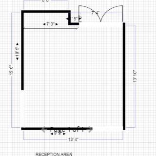 A detailed floor plan showcasing the layout and dimensions of a space.