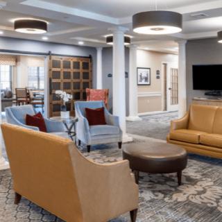 A modern living room with stylish furniture and contemporary decor.