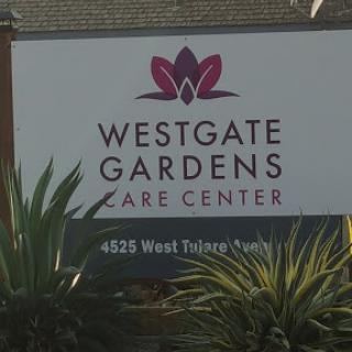 Sign for Westgate Gardens Care Center located at 4625 West Tulare Ave.