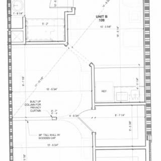 Architectural floor plan depicting room layouts and dimensions.