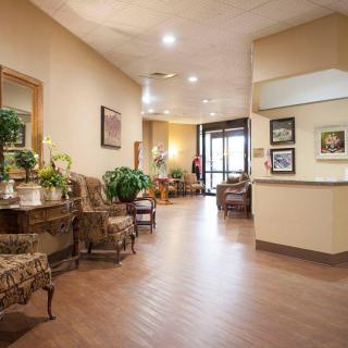 A welcoming lobby area with comfortable seating and tasteful decor.