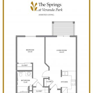 Floor plan of an apartment from The Springs at Miranda Park.