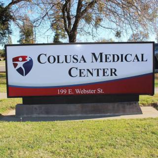 Outdoor sign for Colusa Medical Center located at 199 E. Webster St.