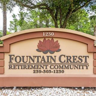 Sign for Fountain Crest Retirement Community