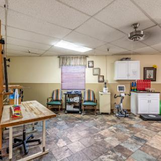 A cozy and functional medical office space designed for patient comfort.