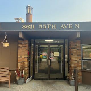 Entrance to a building located at 3611 55th Ave N.