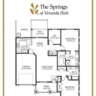 Floor plan of an apartment unit at The Springs at Veranda Park.