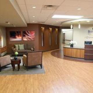A modern reception area with comfortable seating and a welcoming atmosphere.