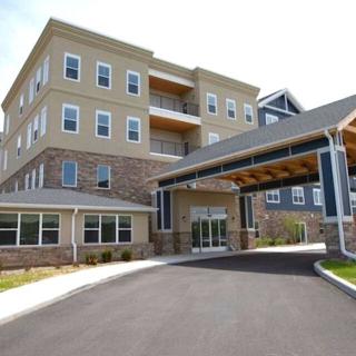 A modern residential building with a welcoming entrance.