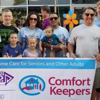 Community event promoting senior care with Comfort Keepers.