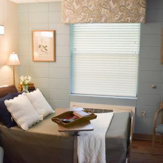 A beautifully decorated bedroom featuring a cozy bed, elegant decor, and ample natural light.
