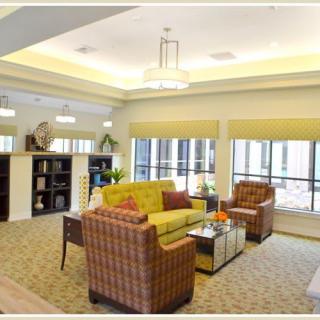 A cozy living room with comfortable seating and modern interior design.