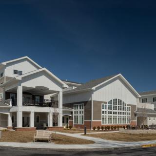A modern residential building with a spacious, well-designed exterior.