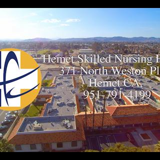 Aerial view of Hemet Skilled Nursing Facility located at 974 North Weston Place, Hemet, CA.