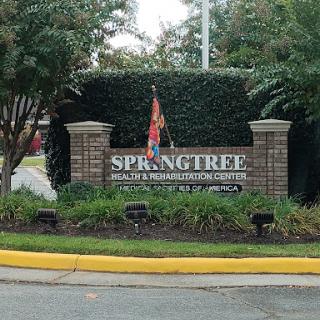 Entrance sign for Springtree Health and Rehabilitation Center.