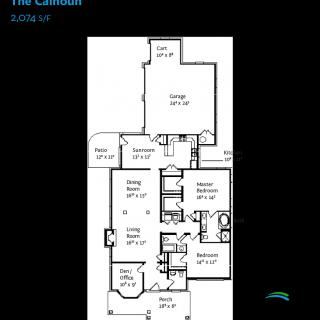A detailed floor plan of a house layout showing different rooms and areas.
