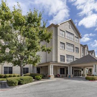 A mid-sized hotel with a welcoming entrance and landscaped surroundings.