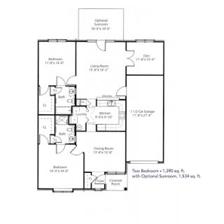 A detailed floor plan showcasing the layout of a residential home.