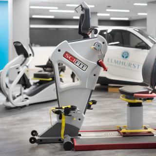 A modern gym featuring advanced exercise equipment designed for effective training.
