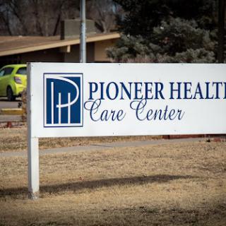 Entrance sign for Pioneer Health Care Center.