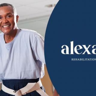A person engaging in a rehabilitation exercise, showcasing the services at Alexa Rehabilitation.