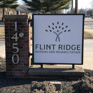Sign for Flint Ridge Nursing and Rehabilitation Facility located at 1450.