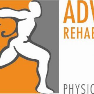 A stylized logo featuring a dynamic human figure, representing a rehabilitation and physiotherapy center.