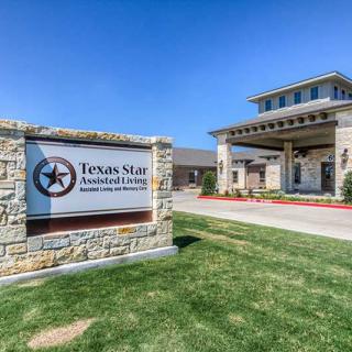 Entrance to the Texas Star Rehabilitation Facility with a prominent sign.