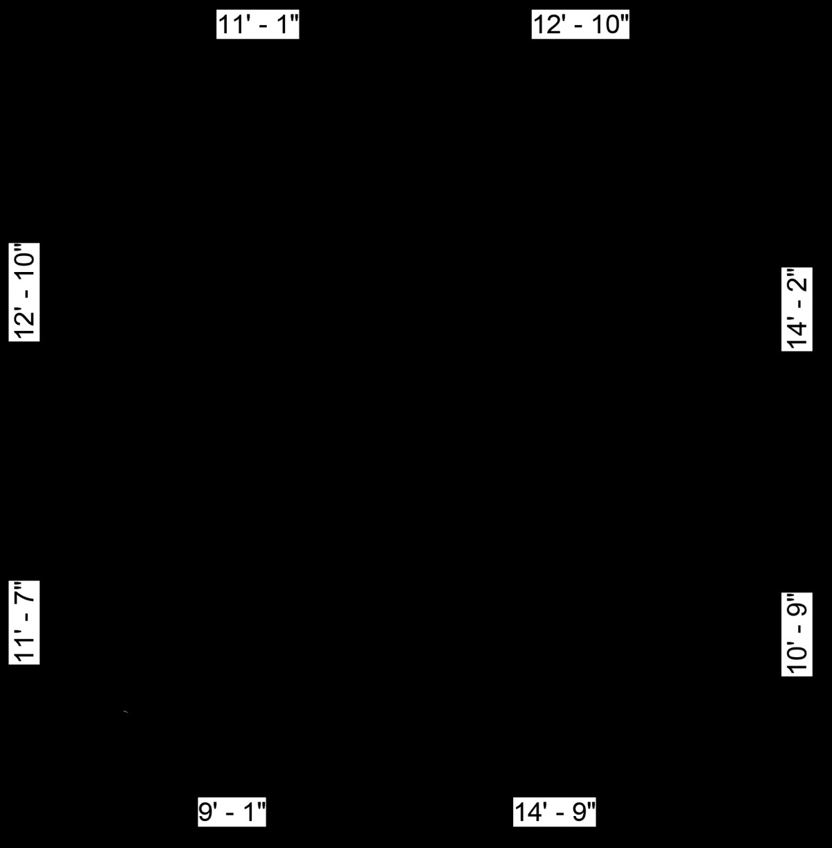 A black and white symmetrical maze puzzle.