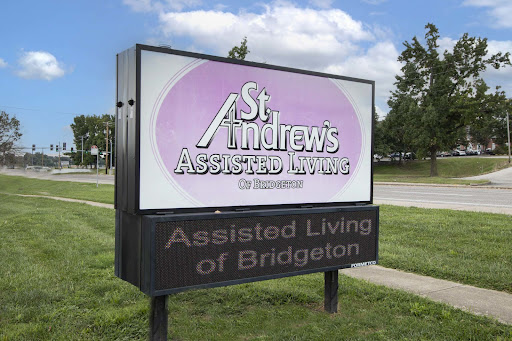 Sign for St. Andrews Assisted Living in Bridgeton.