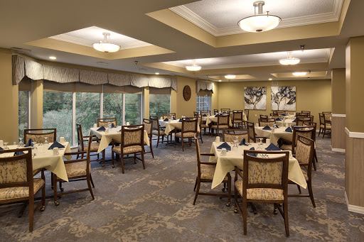 A beautifully arranged dining room featuring elegant tables and chairs, perfect for a relaxing meal.