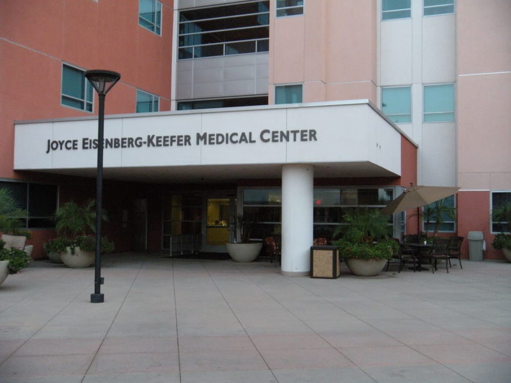 Entrance to a medical center building.