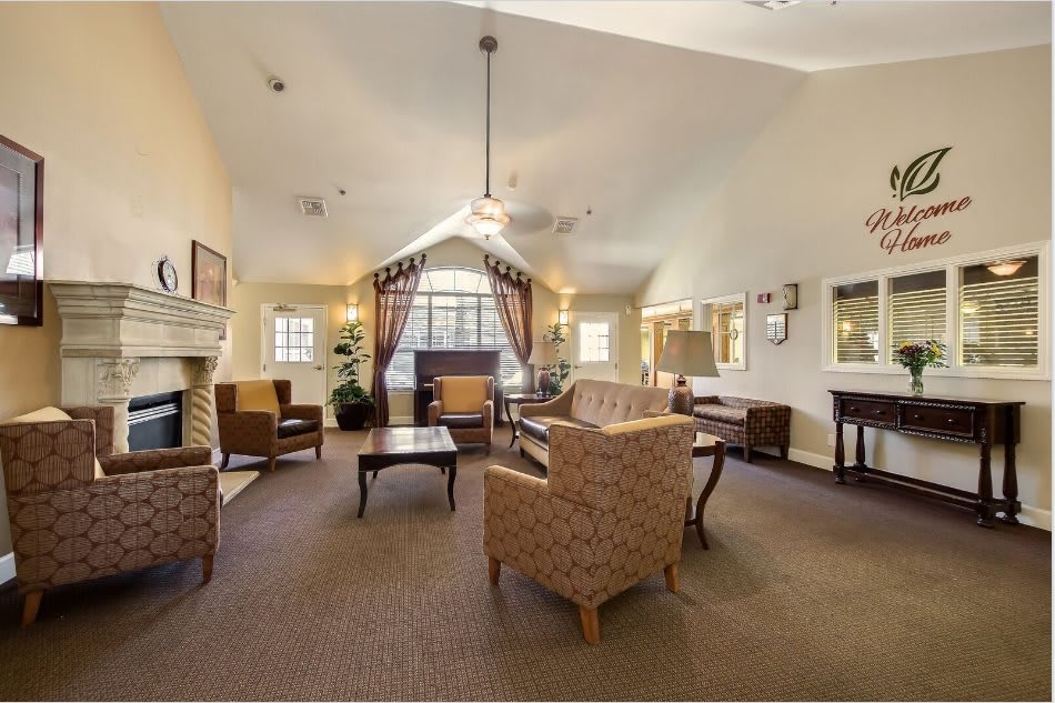 A cozy living room with comfortable seating, natural light, and elegant decor.
