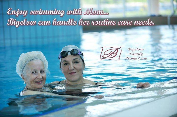 Enjoy swimming with Mom while we handle her routine care needs.
