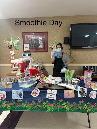 Celebrating Smoothie Day with a vibrant display of ingredients and joyful preparation!