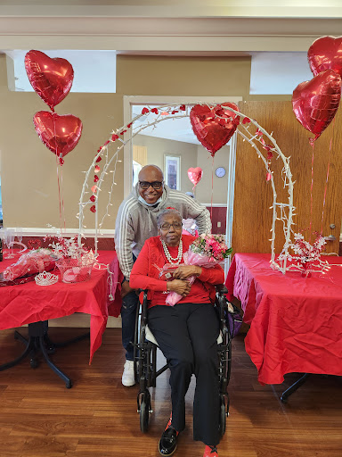 A heartwarming celebration with loved ones on Valentine's Day, featuring festive decorations and joyful moments.
