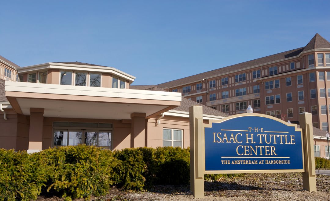 The Isaac H. Tuttle Center hospital building and signage.