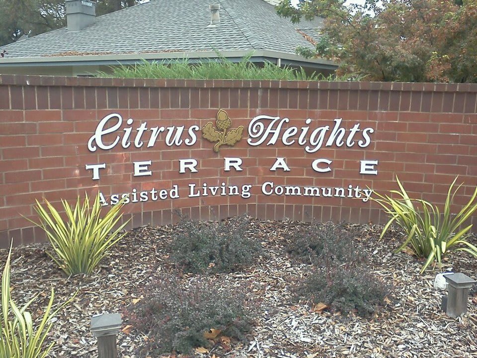 Sign for Citrus Heights Terrace Assisted Living Community.
