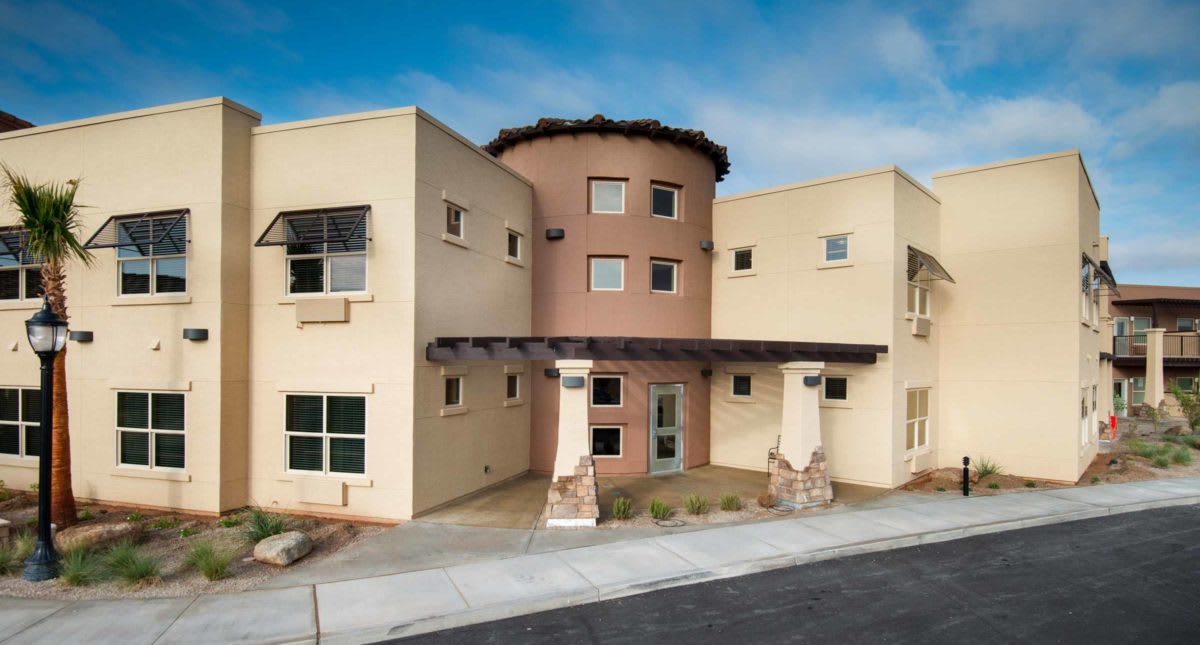 A modern residential building with contemporary architectural design.