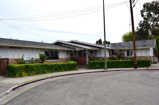 A cozy single-story house situated on a curved suburban street, surrounded by manicured bushes.