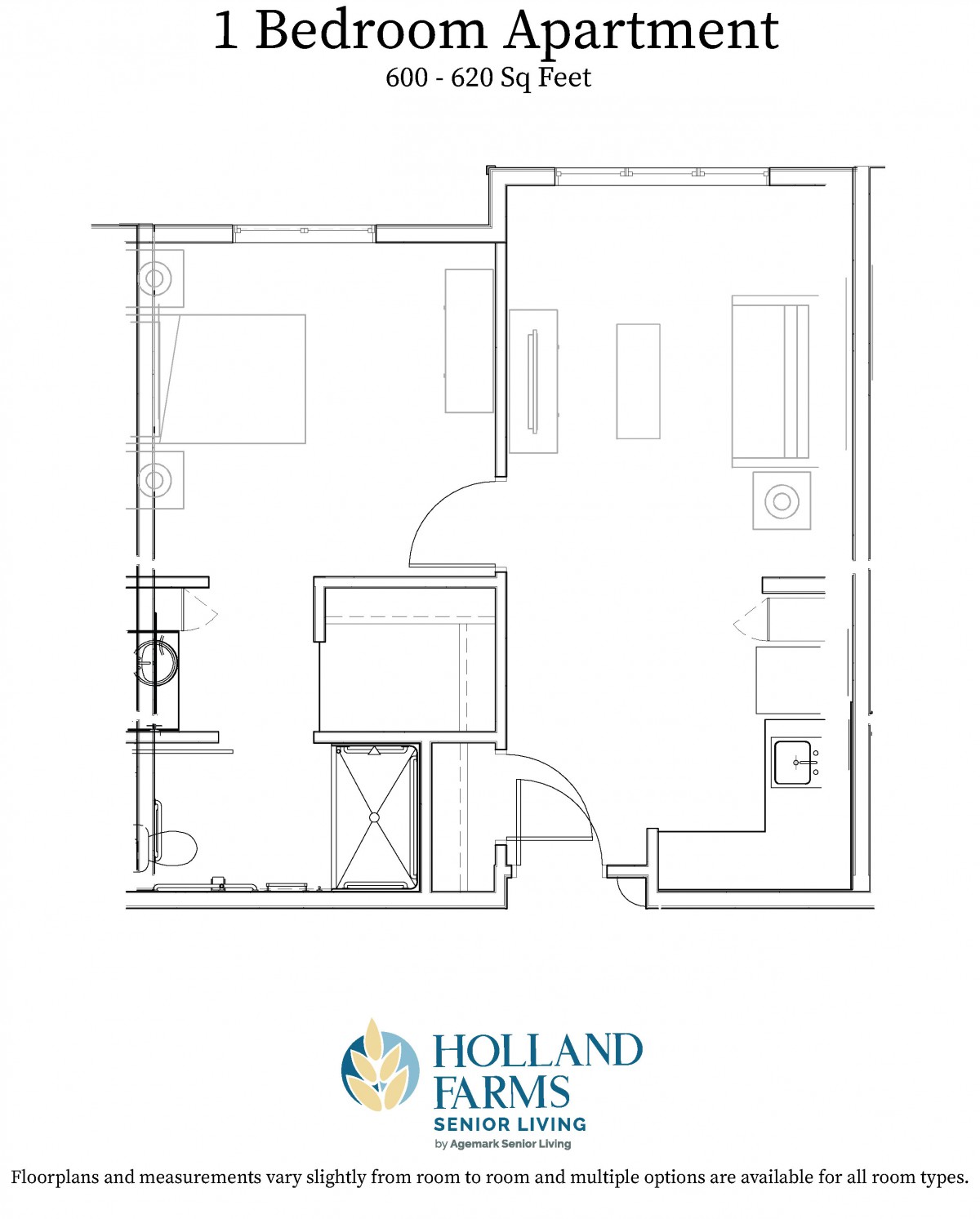A detailed floor plan for a residential unit at Holland Farms.