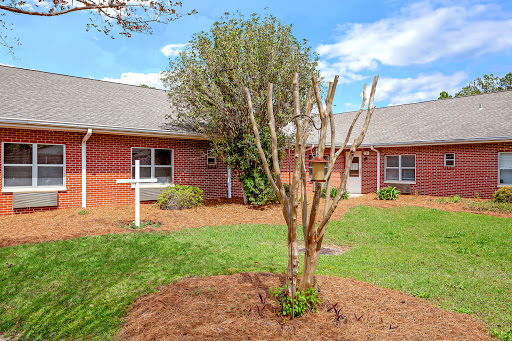 A charming single-story house surrounded by well-maintained landscaping and a clear blue sky.