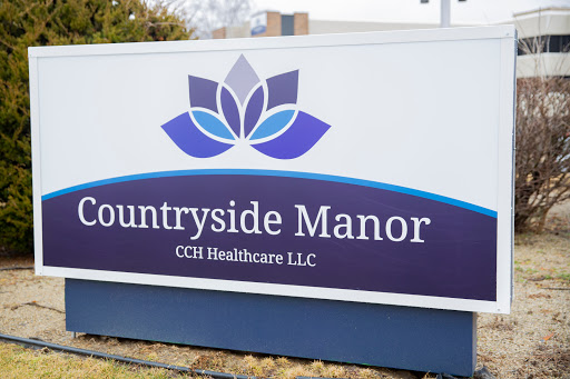 A sign for Countryside Manor, a healthcare facility operated by CCM Healthcare LLC.