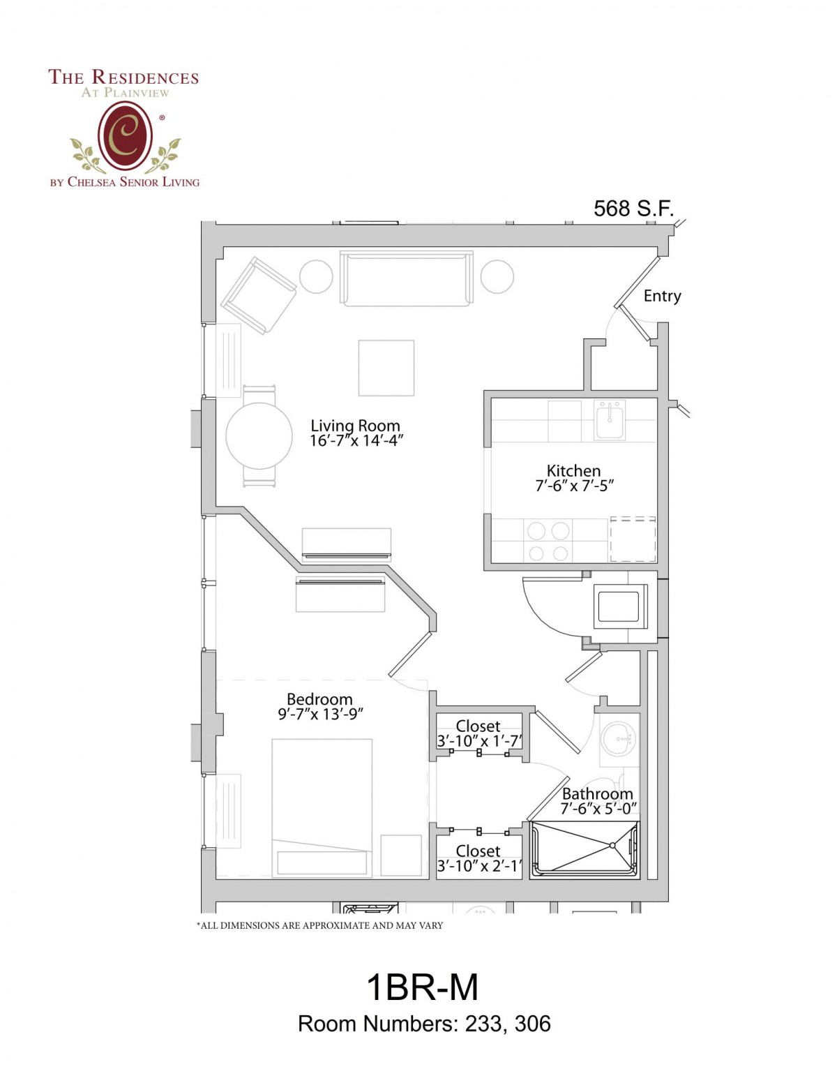 A detailed floor plan of an apartment showing various rooms and their dimensions.
