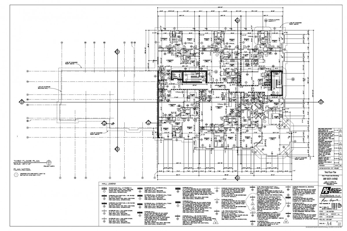 A detailed architectural floor plan showcasing the layout and design of a building project.